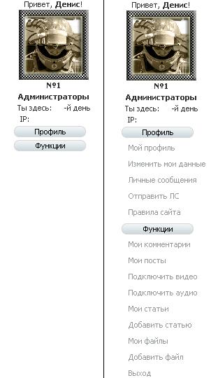 Светлый ПРОФИЛЬ для сайта UCOZ