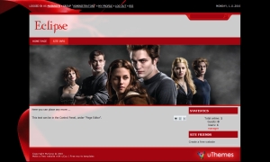 Eclipse - красный шаблон для uCoz